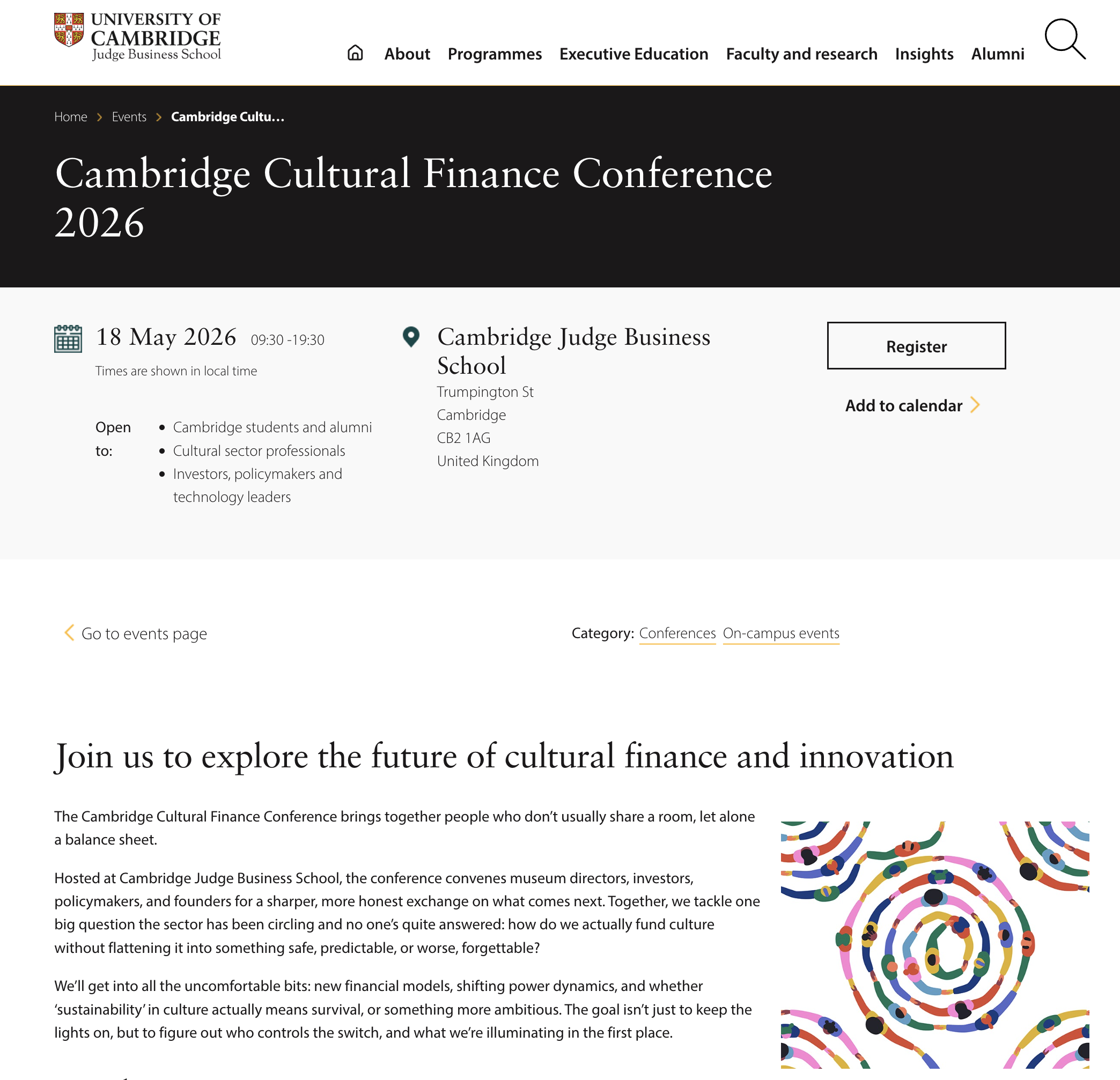 Cambridge Cultural Finance Forum event photo